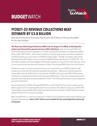 FY2021-22 Revenue Collections Beat Estimate by $3.8 Billion