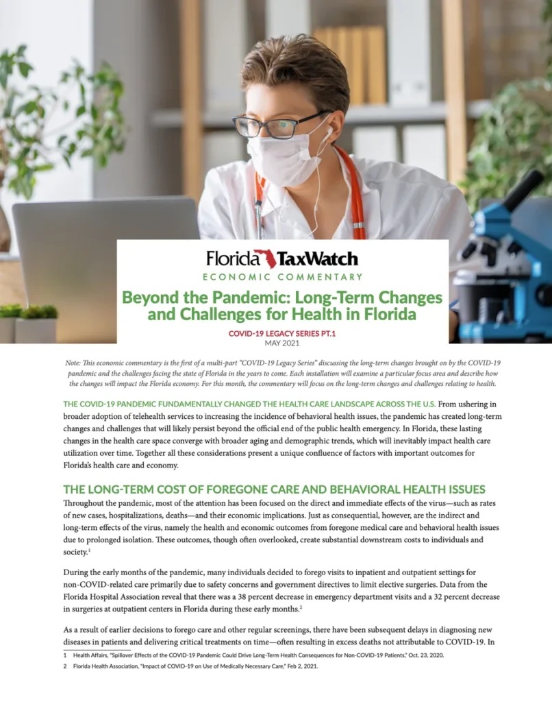 Beyond the Pandemic: Long-Term Changes and Challenges for Health in Florida