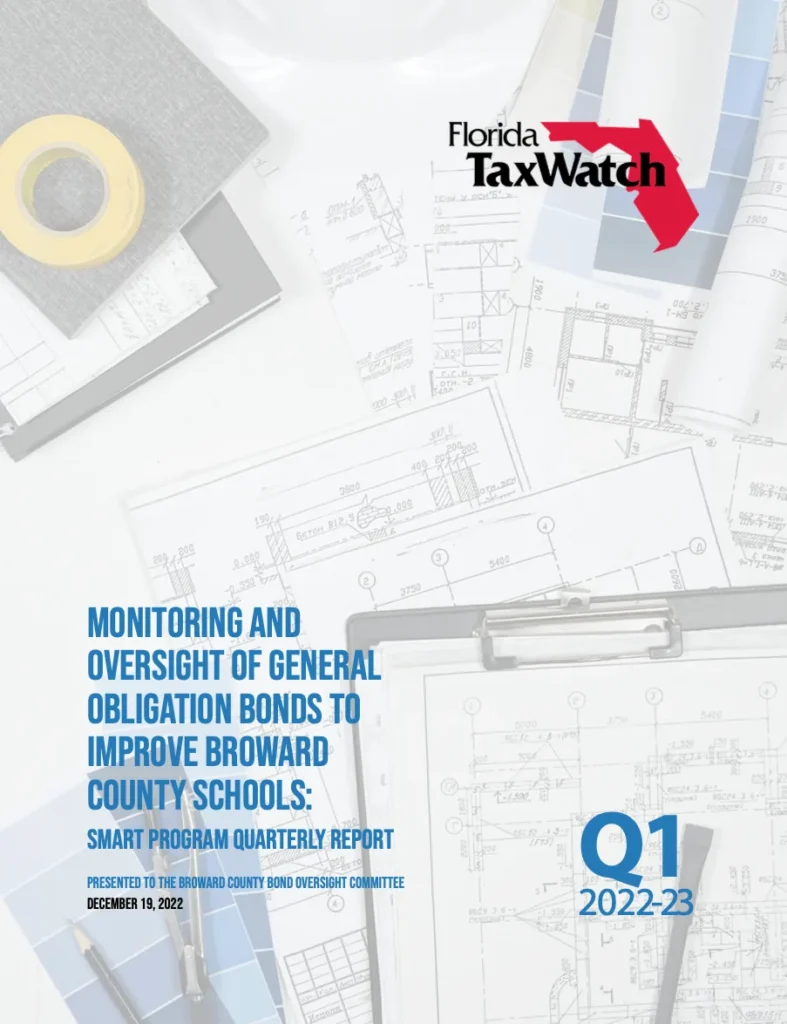 Monitoring and Oversight of General Obligation Bonds to Improve Broward County Schools: SMART Program Quarterly Report